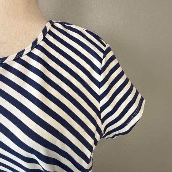 J McLaughlin Womens Elora Bangle Stripe Side Tie Sheath Dress Size XL Nautical - Picture 3 of 8